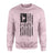 Martial Arts Grandma Vertical Flag on a Sweatshirt with a Black Graphic