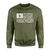 Martial Arts Mom Horizontal Flag on a Sweatshirt with a White Graphic