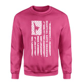 Martial Arts Grandpa Vertical Flag on a Sweatshirt with a White Graphic