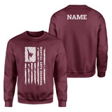 Martial Arts Grandma Vertical Flag With Martial Artist Name on a Sweatshirt with a White Graphic