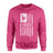 Martial Arts Grandma Vertical Flag on a Sweatshirt with a White Graphic