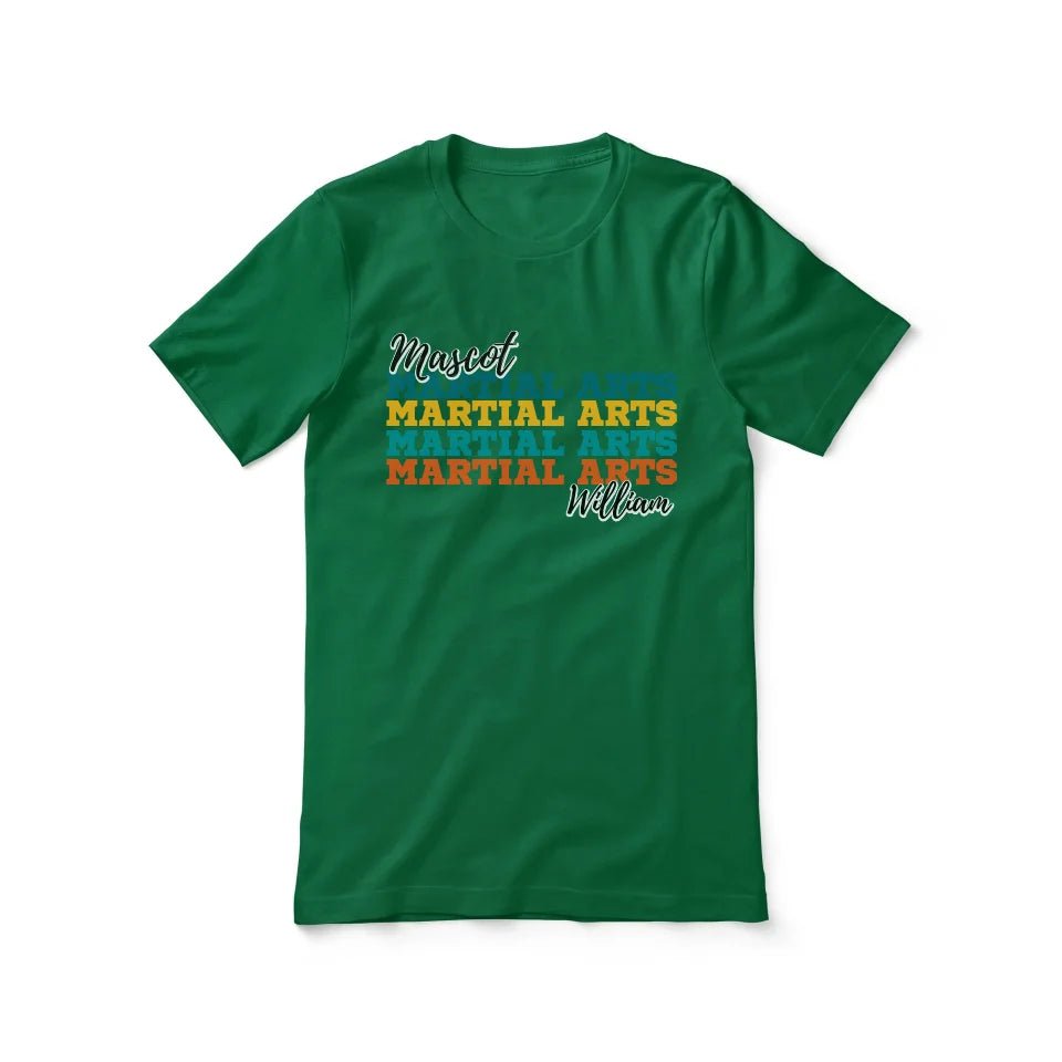 Personalized Martial Arts Martial Arts Martial Arts Shirt With Mascot and Martial Artist Name on a Unisex T-Shirt