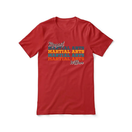 Personalized Martial Arts Martial Arts Martial Arts Shirt With Mascot and Martial Artist Name on a Unisex T-Shirt