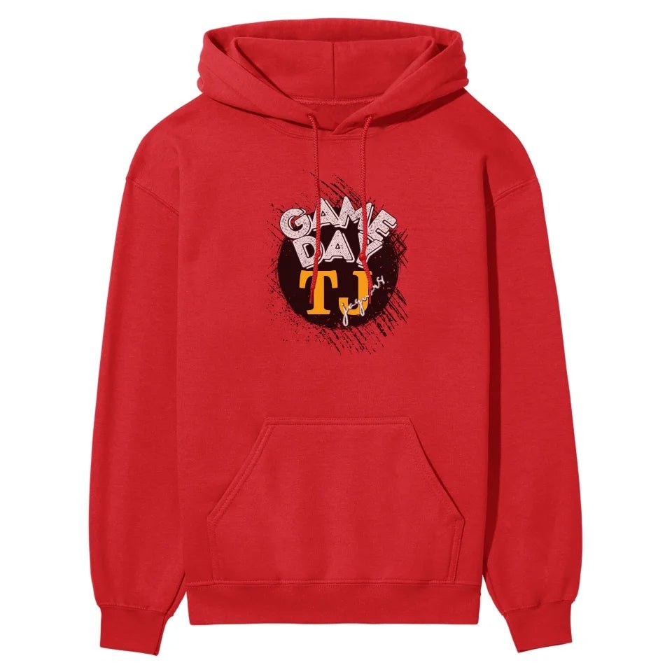 Custom Distressed Game Day Graphic on a Hoodie