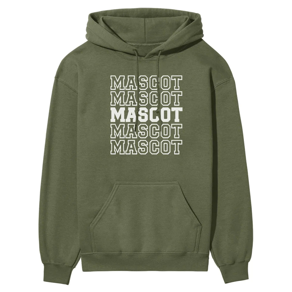 Custom on a Hoodie With Mascot Name on a Hoodie