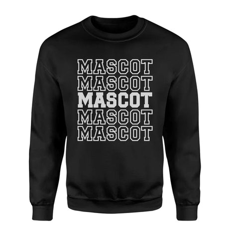 Custom on a Sweatshirt With Mascot Name on a Sweatshirt