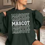 Custom on a Sweatshirt With Mascot Name on a Sweatshirt