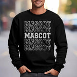 Custom on a Sweatshirt With Mascot Name on a Sweatshirt