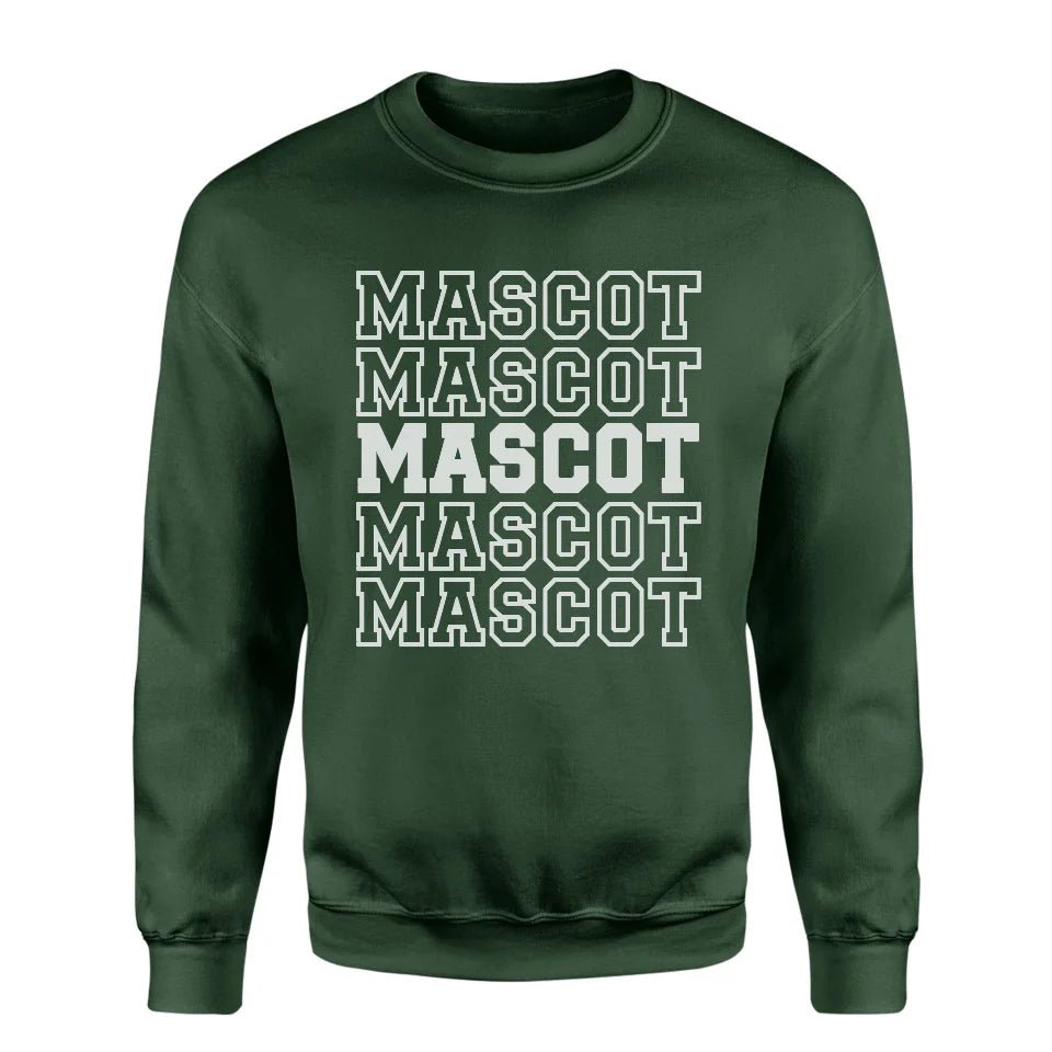 Custom on a Sweatshirt With Mascot Name on a Sweatshirt