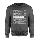 Custom on a Sweatshirt With Mascot Name on a Sweatshirt