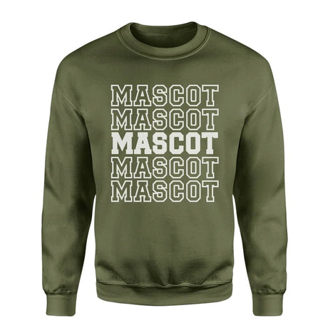 Custom on a Sweatshirt With Mascot Name on a Sweatshirt