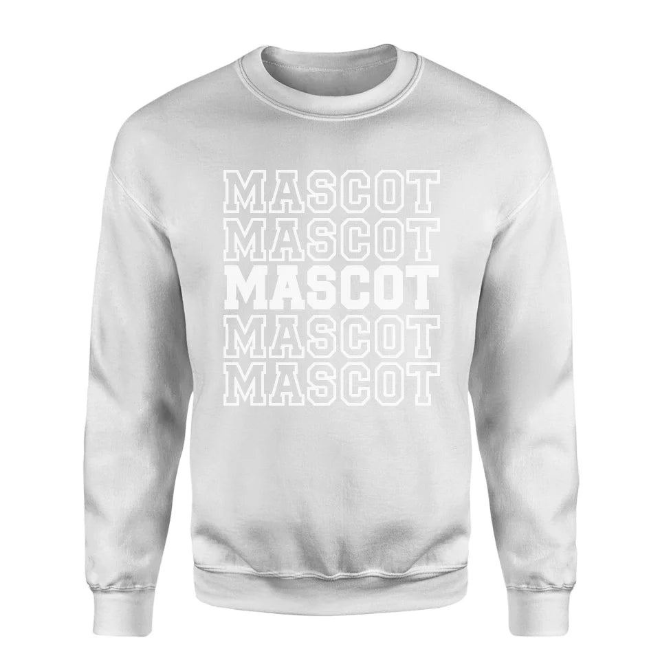 Custom on a Sweatshirt With Mascot Name on a Sweatshirt