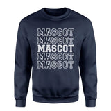 Custom on a Sweatshirt With Mascot Name on a Sweatshirt