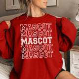 Custom on a Sweatshirt With Mascot Name on a Sweatshirt