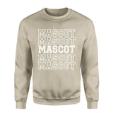 Custom on a Sweatshirt With Mascot Name on a Sweatshirt