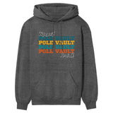 Personalized Pole Vault Pole Vault Pole Vault on a Hoodie With Mascot and Pole Vaulter Name on a Hoodie