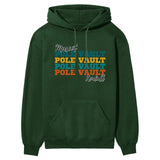 Personalized Pole Vault Pole Vault Pole Vault on a Hoodie With Mascot and Pole Vaulter Name on a Hoodie