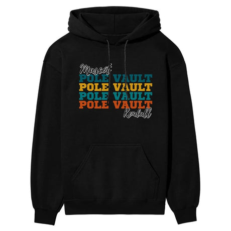 Personalized Pole Vault Pole Vault Pole Vault on a Hoodie With Mascot and Pole Vaulter Name on a Hoodie