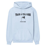 Pole Vault Mom with Pole Vaulter Icon and Pole Vaulter Name on a Hoodie with a Black Graphic