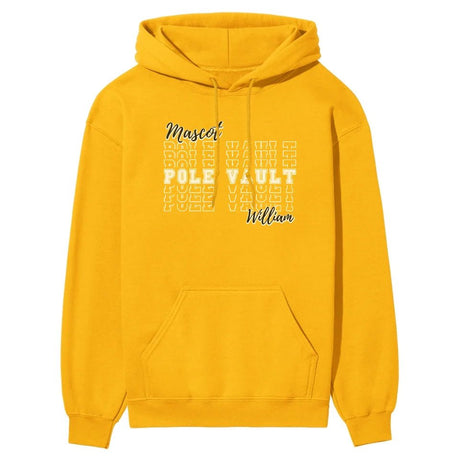 Custom Pole Vault on a Sweatshirt With Mascot and Pole Vaulter Name on a Hoodie