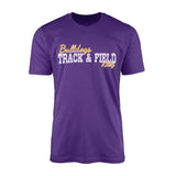 Custom Pole Vault Mascot and Pole Vaulter Name on a Men's T-Shirt with a White Graphic
