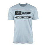Pole Vault Dad Horizontal Flag on a Men's T-Shirt with a Black Graphic