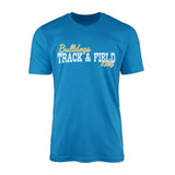 Custom Pole Vault Mascot and Pole Vaulter Name on a Men's T-Shirt with a White Graphic