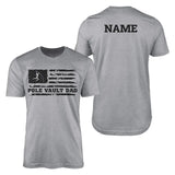 Pole Vault Dad Horizontal Flag With Pole Vaulter Name on a Men's T-Shirt with a Black Graphic