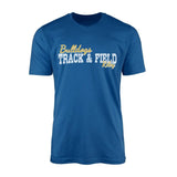 Custom Pole Vault Mascot and Pole Vaulter Name on a Men's T-Shirt with a White Graphic