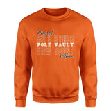 Custom Pole Vault on a Sweatshirt With Mascot and Pole Vaulter Name on a Sweatshirt