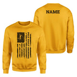 Pole Vault Grandma Vertical Flag With Pole Vaulter Name on a Sweatshirt with a Black Graphic