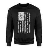 Pole Vault Mom Vertical Flag on a Sweatshirt with a White Graphic