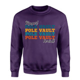 Personalized Pole Vault Pole Vault Pole Vault on a Sweatshirt With Mascot and Pole Vaulter Name on a Sweatshirt