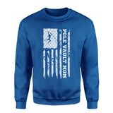 Pole Vault Mom Vertical Flag on a Sweatshirt with a White Graphic