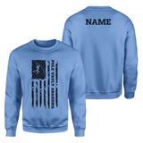 Pole Vault Grandma Vertical Flag With Pole Vaulter Name on a Sweatshirt with a Black Graphic