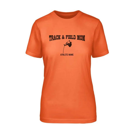 Pole Vault Mom with Pole Vaulter Icon and Pole Vaulter Name on a Unisex T-Shirt with a Black Graphic