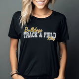 Custom Pole Vault Mascot and Pole Vaulter Name on a Unisex T-Shirt with a White Graphic