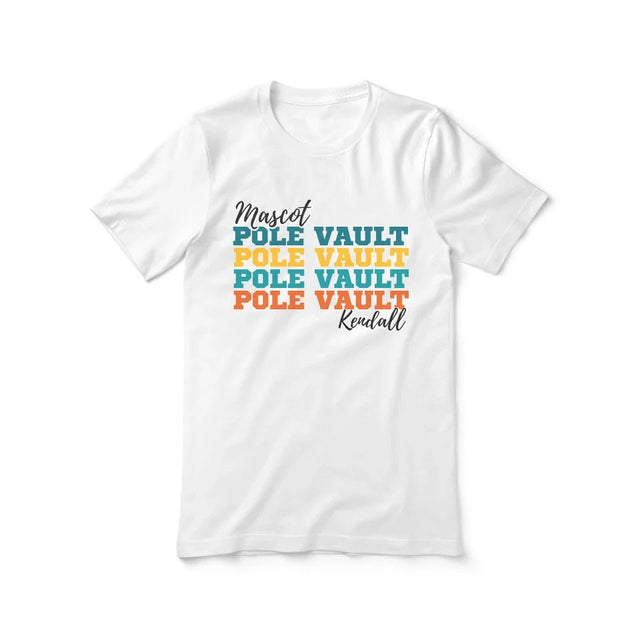 Personalized Pole Vault Pole Vault Pole Vault Shirt With Mascot and Pole Vaulter Name on a Unisex T-Shirt