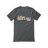 Custom Pole Vault Mascot and Pole Vaulter Name on a Unisex T-Shirt with a White Graphic