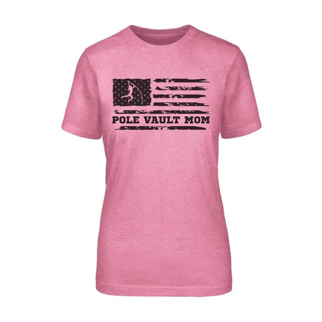 Pole Vault Mom Horizontal Flag on a Unisex T-Shirt with a Black Graphic