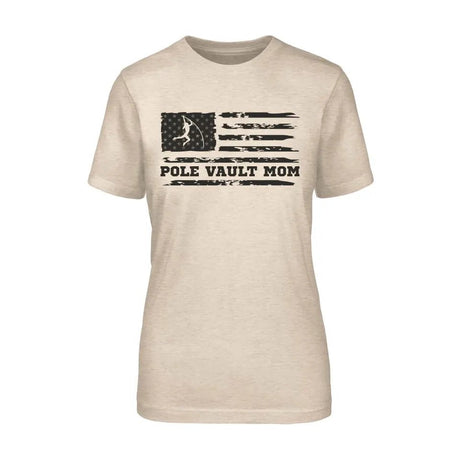 Pole Vault Mom Horizontal Flag on a Unisex T-Shirt with a Black Graphic