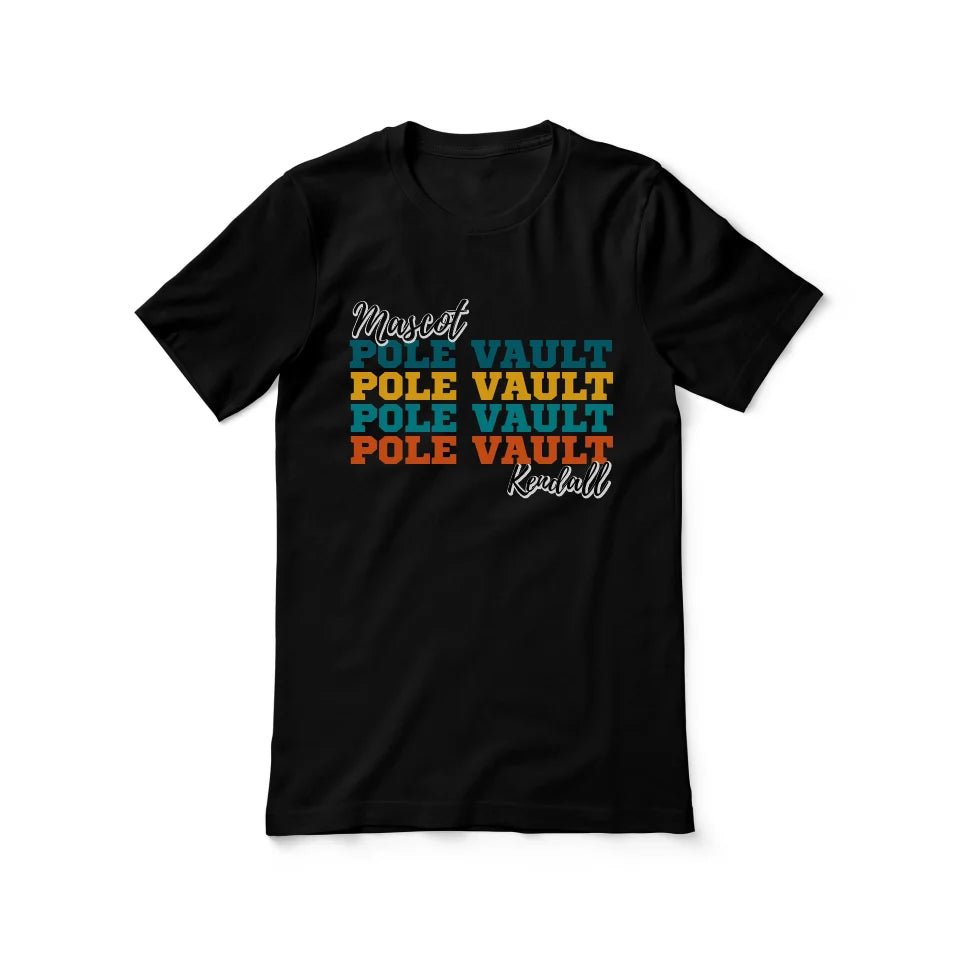 Personalized Pole Vault Pole Vault Pole Vault Shirt With Mascot and Pole Vaulter Name on a Unisex T-Shirt