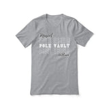 Custom Pole Vault Shirt With Mascot and Pole Vaulter Name on a Unisex T-Shirt