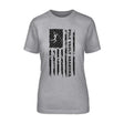 Pole Vault Grandma Vertical Flag on a Unisex T-Shirt with a Black Graphic