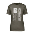 Pole Vault Mom Vertical Flag on a Unisex T-Shirt with a White Graphic