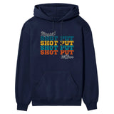 Personalized Shot put Shot put Shot put on a Hoodie With Mascot and Shot putter Name on a Hoodie