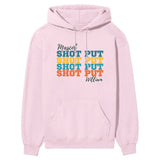 Personalized Shot put Shot put Shot put on a Hoodie With Mascot and Shot putter Name on a Hoodie