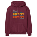 Personalized Shot put Shot put Shot put on a Hoodie With Mascot and Shot putter Name on a Hoodie