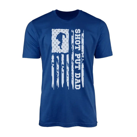 Shot put Dad Vertical Flag on a Men's T-Shirt with a White Graphic