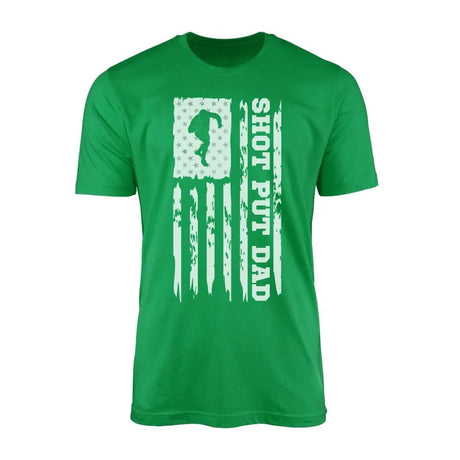 Shot put Dad Vertical Flag on a Men's T-Shirt with a White Graphic